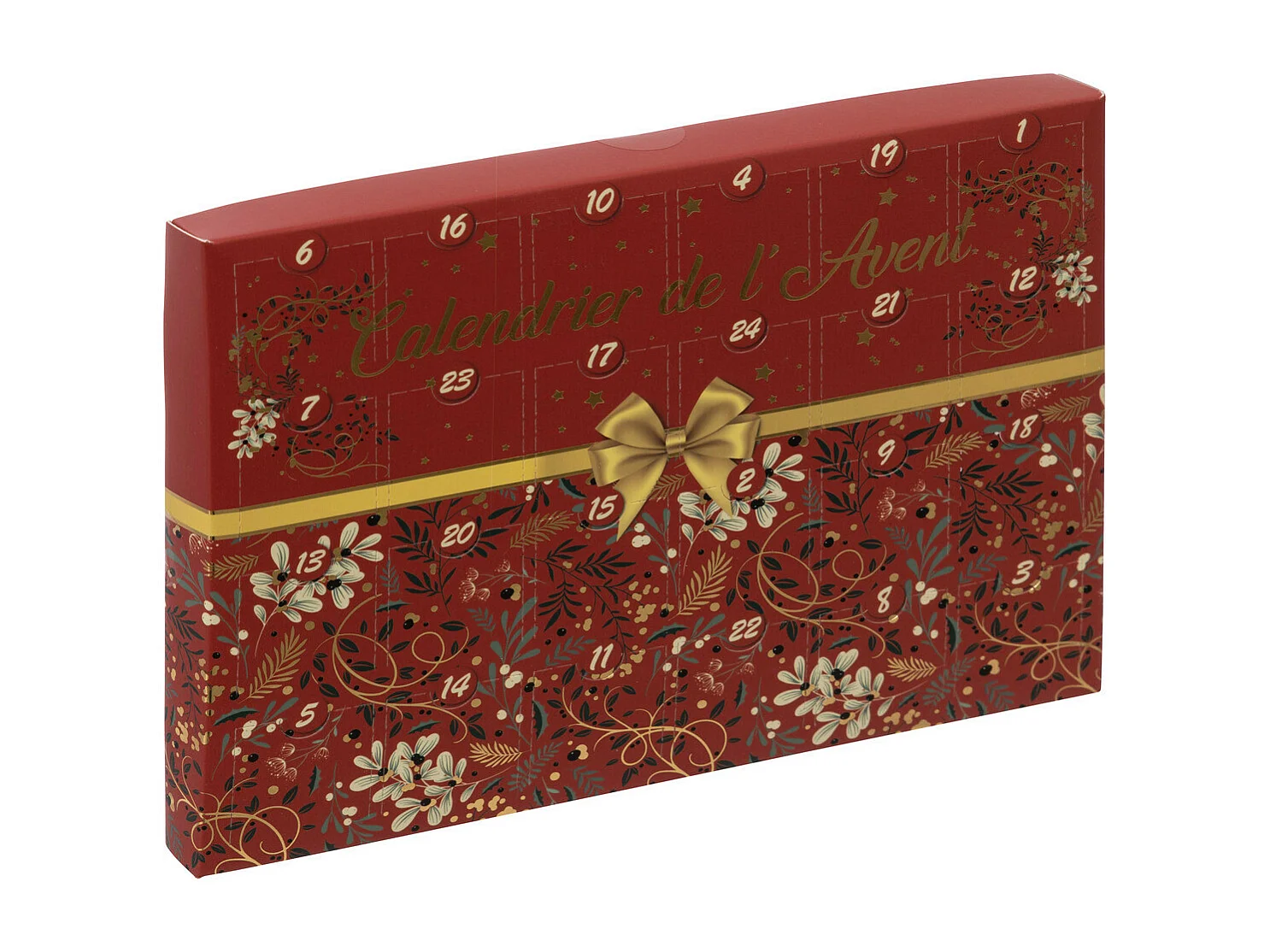 Déco de Noël Calendrier de l'Avent 24 bijoux fantaisies en métal