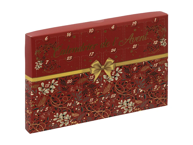 Déco de Noël Calendrier de l'Avent 24 bijoux fantaisies en métal