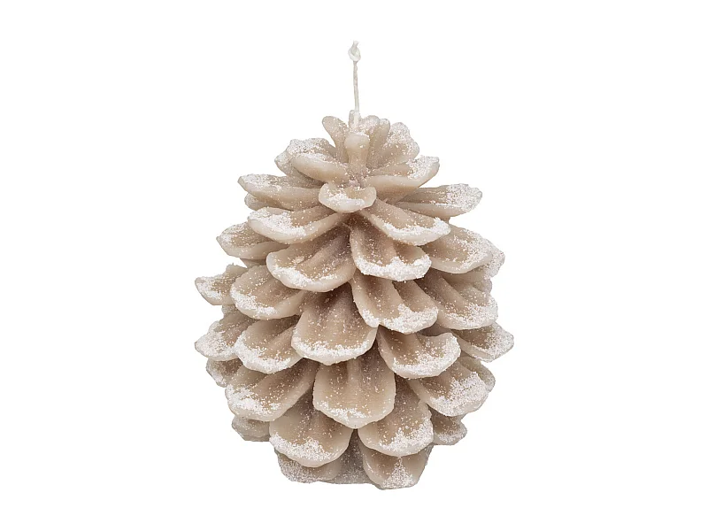 Bougie de Noël Pomme de Pin enneigée 560G