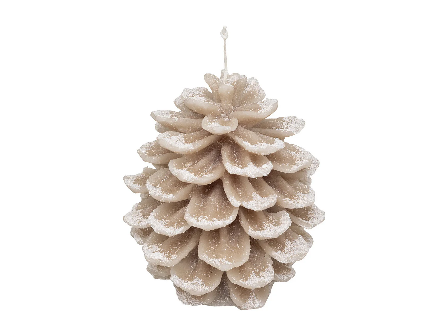 Bougie de Noël Pomme de Pin enneigée 560G