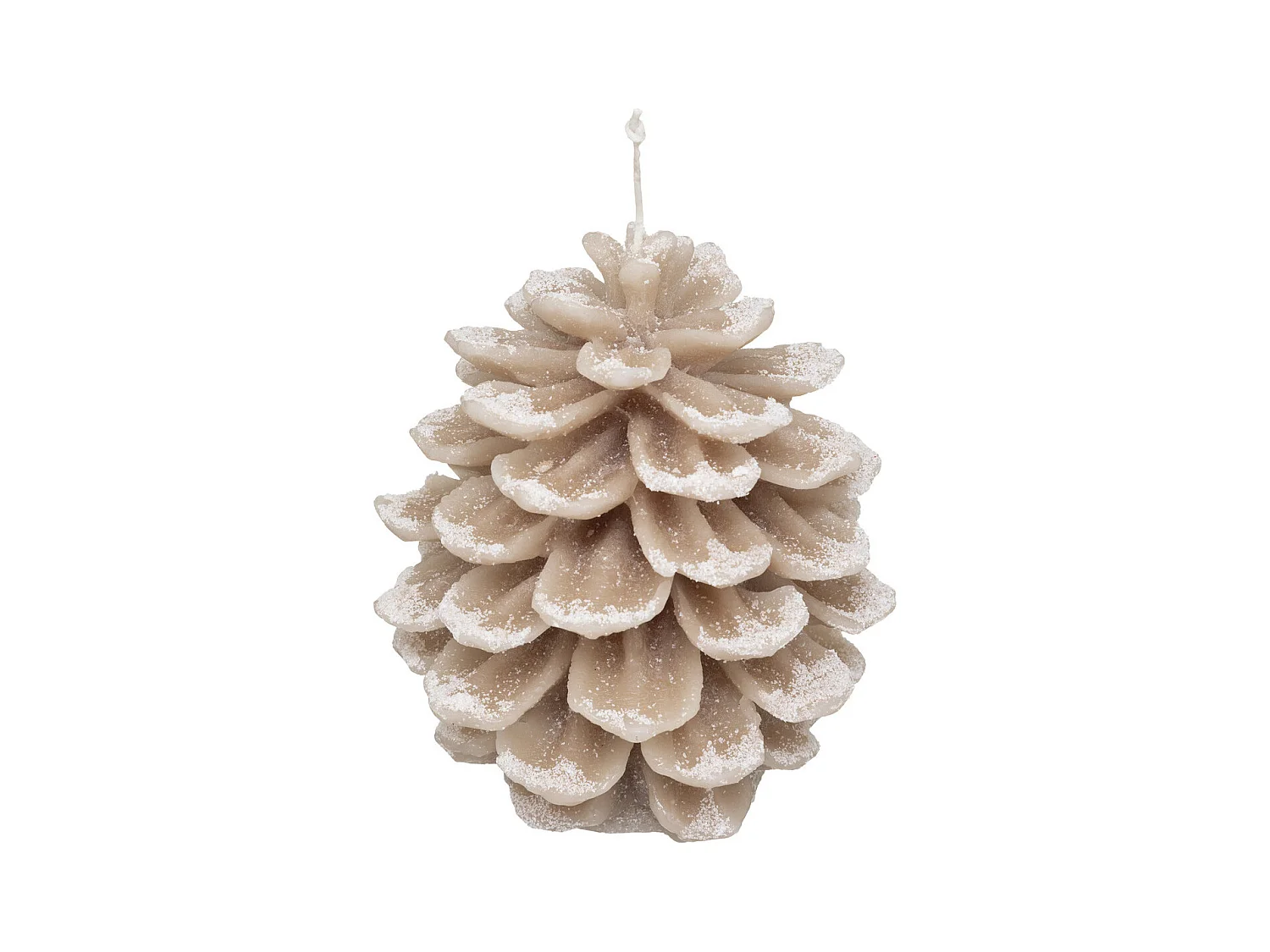 Bougie de Noël Pomme de Pin enneigée 560G