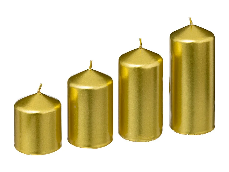 Lot de 4 Bougies Satin OR 505G