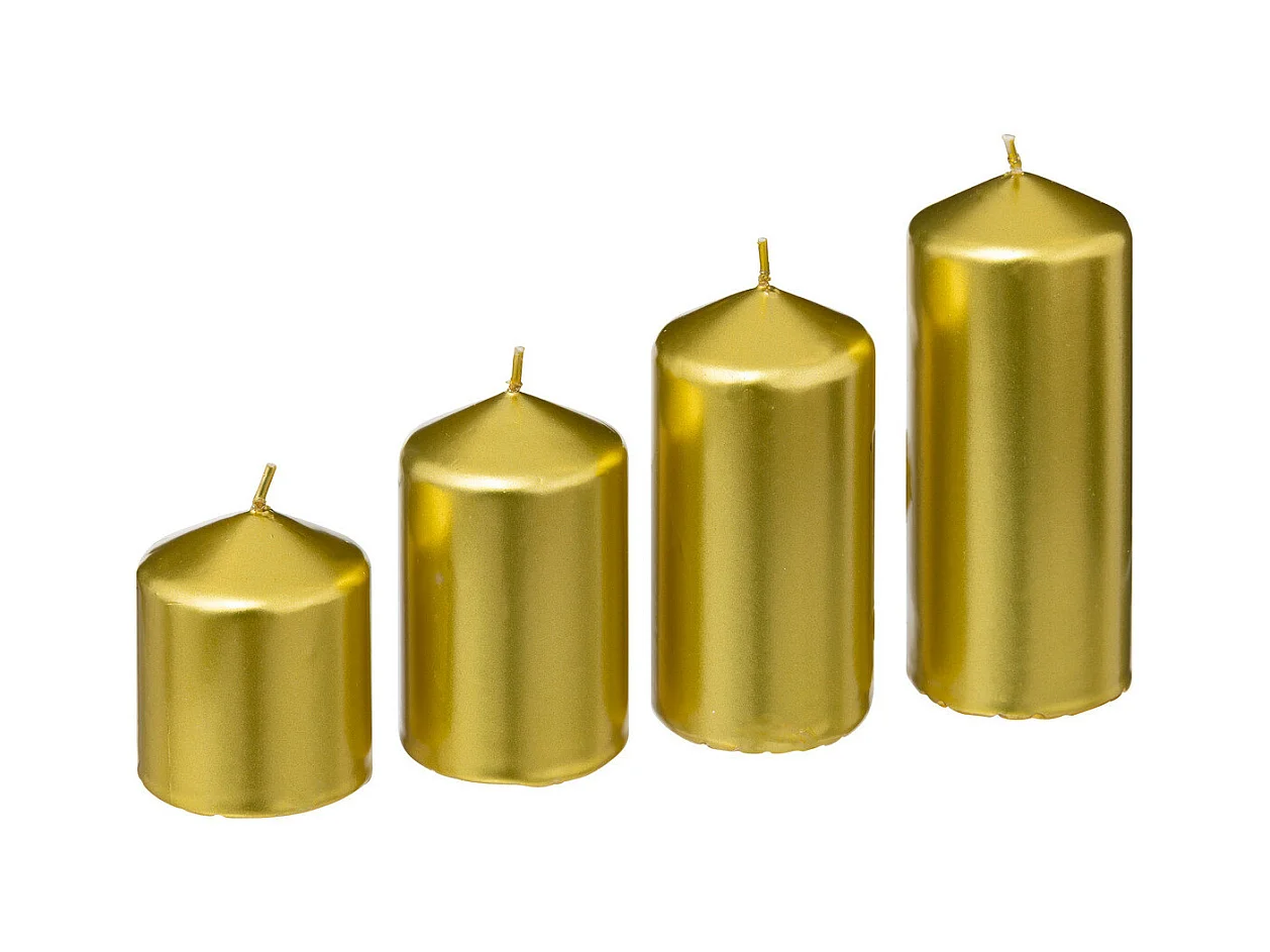 Lot de 4 Bougies Satin OR 505G