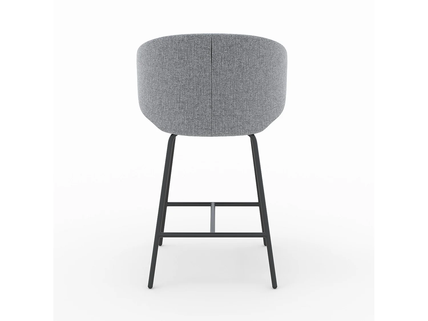 Lot de 2 chaises pour îlot central en tissu gris foncé 68 cm - Cécilia