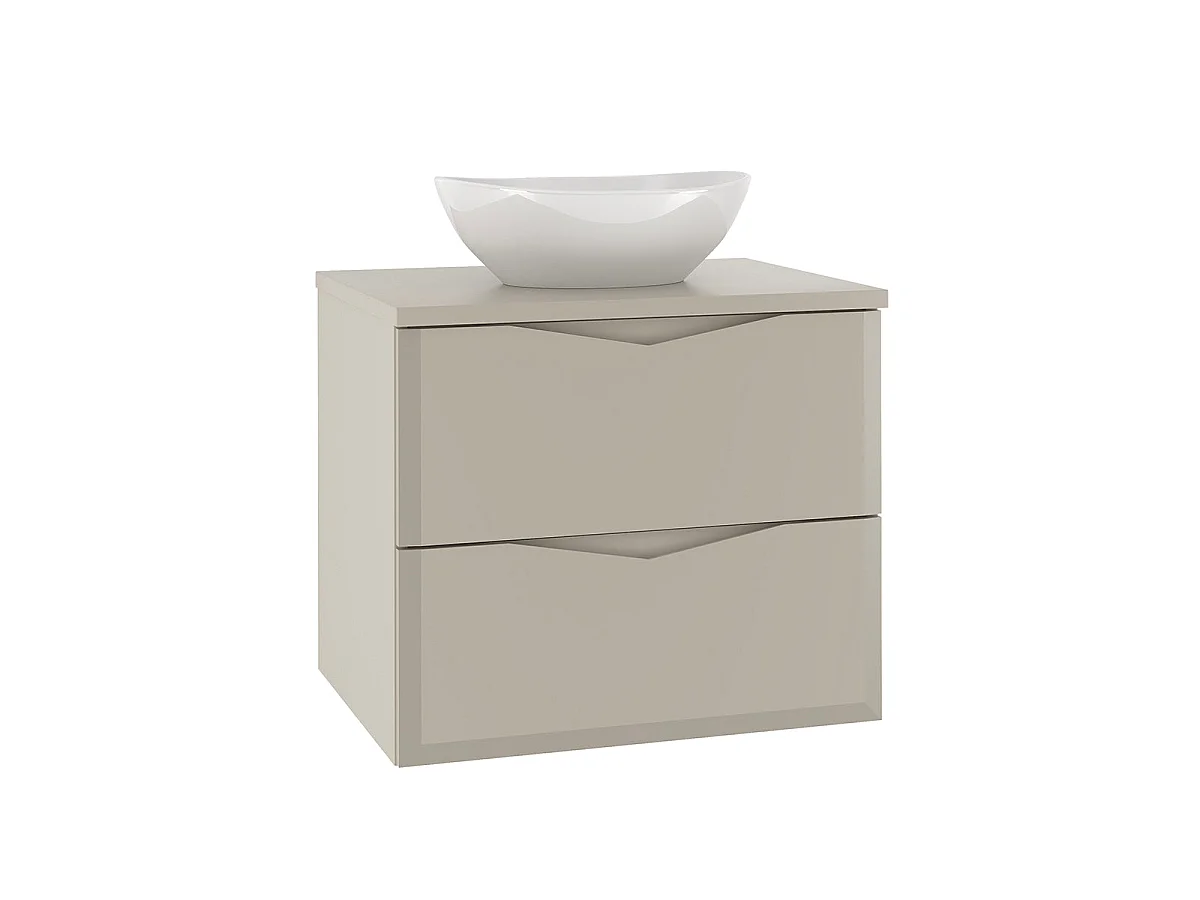Ensemble meuble simple vasque 60cm et colonne Ellie Cachemire