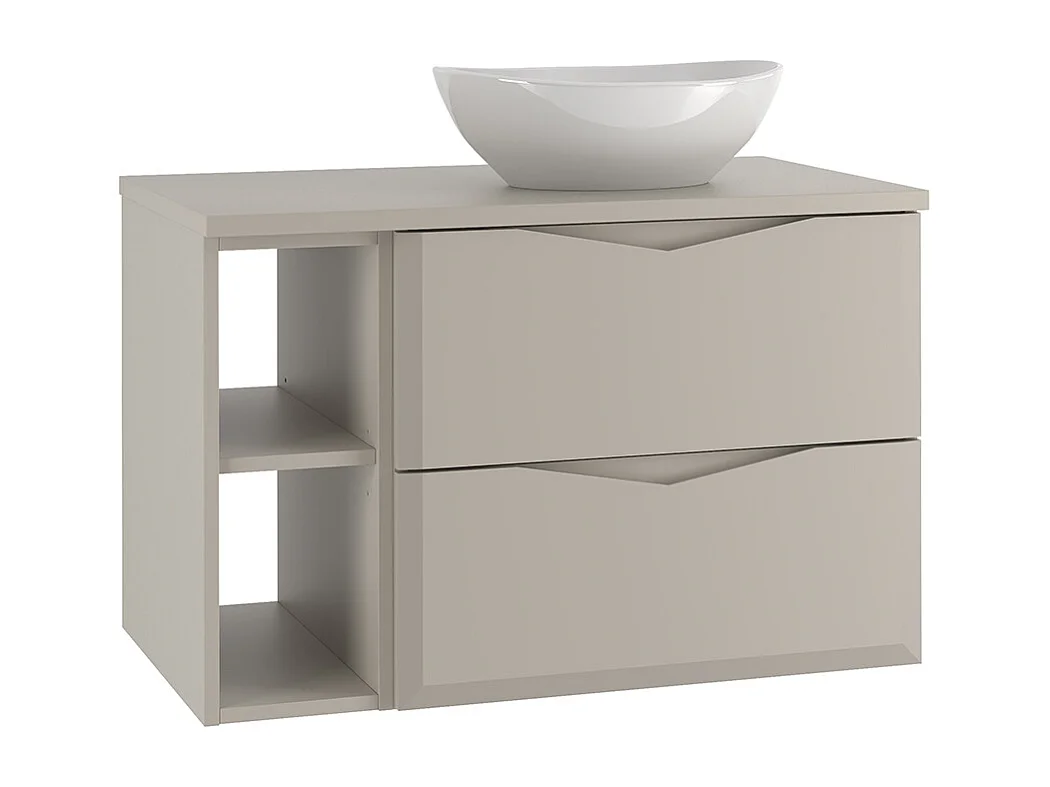 Ellie Cachemire single vanity unit 80cm 2 niches and column set