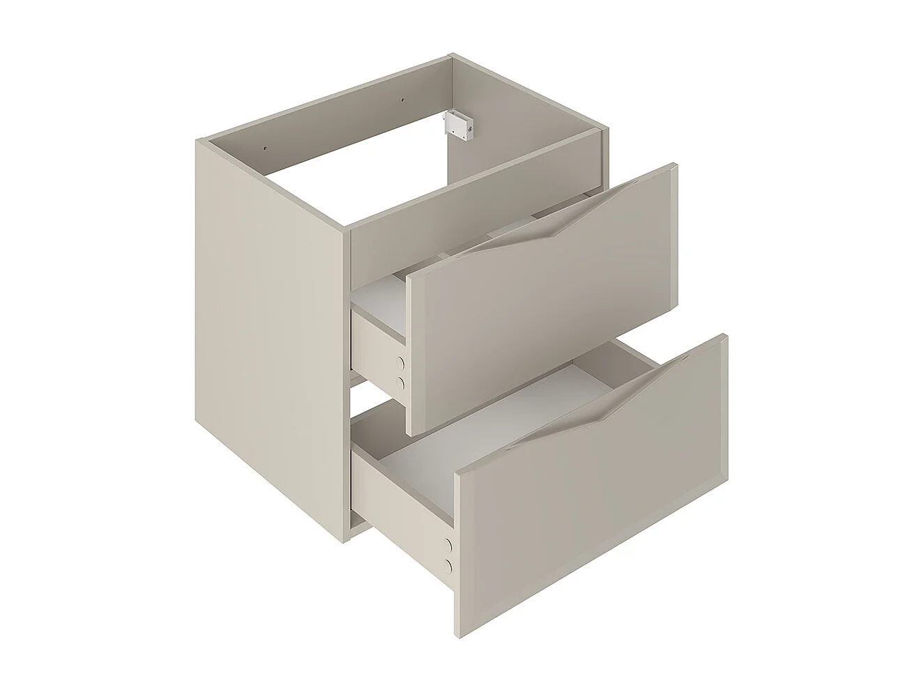 Ensemble meuble double vasque encastrée 120cm et colonne Ellie Cachemire