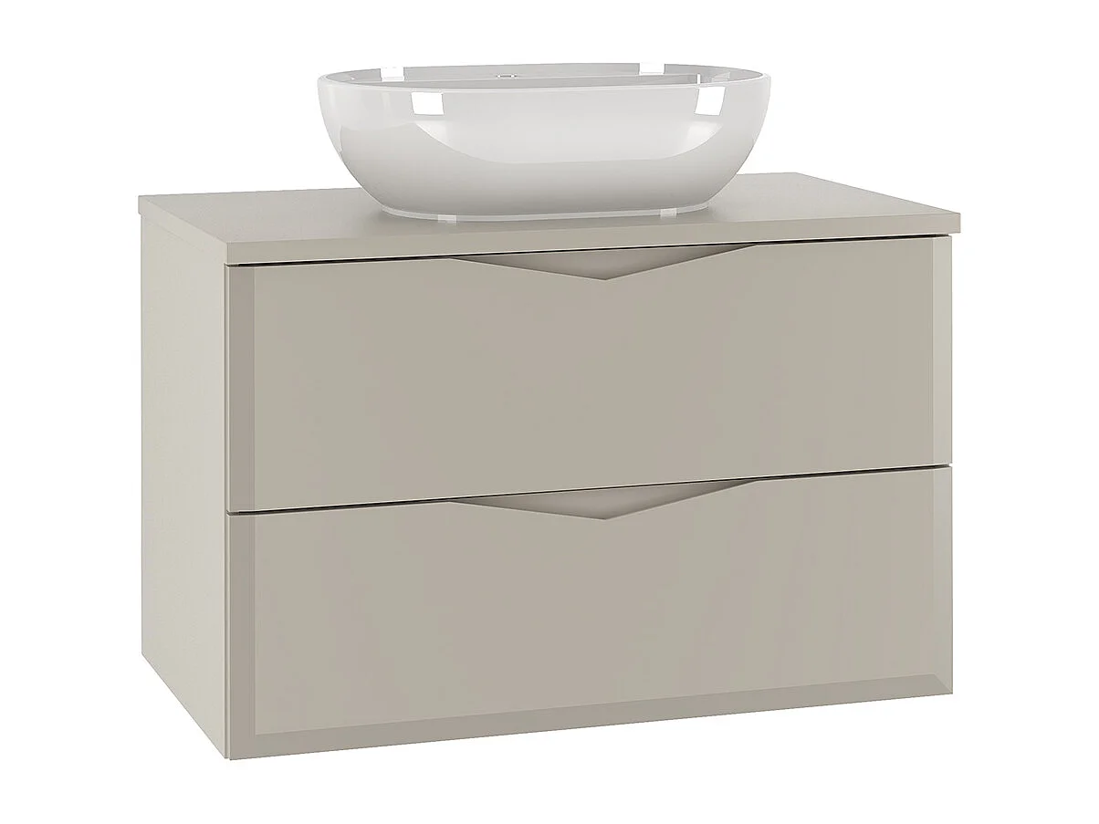 Set di mobili da bagno con lavabo Ellie cachemire 80cm
