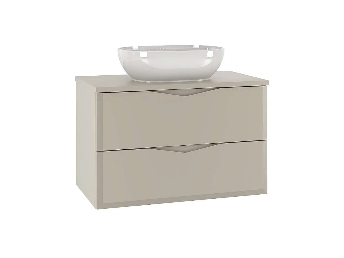 Ensemble meuble simple vasque 80cm et colonne Ellie Cachemire