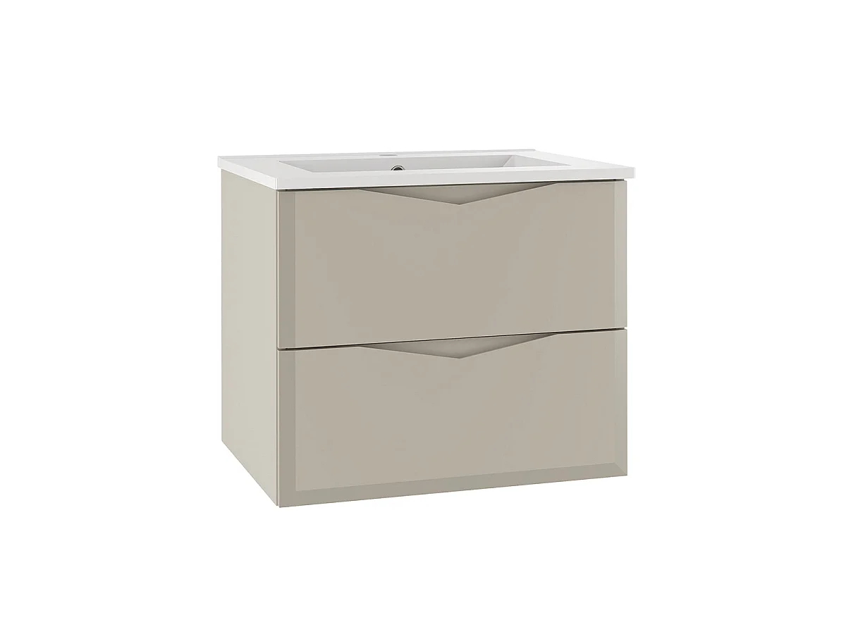 Ellie Cachemire single vanity unit with 60cm inset basin and pedestal