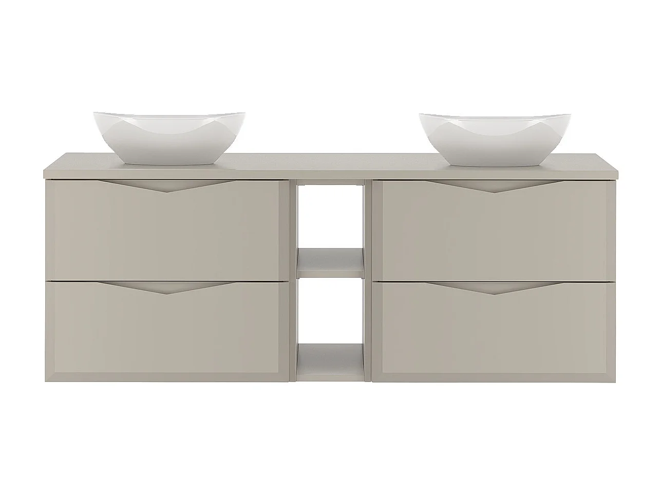 Mobile bagno doppio lavabo Ellie cachemire 140cm