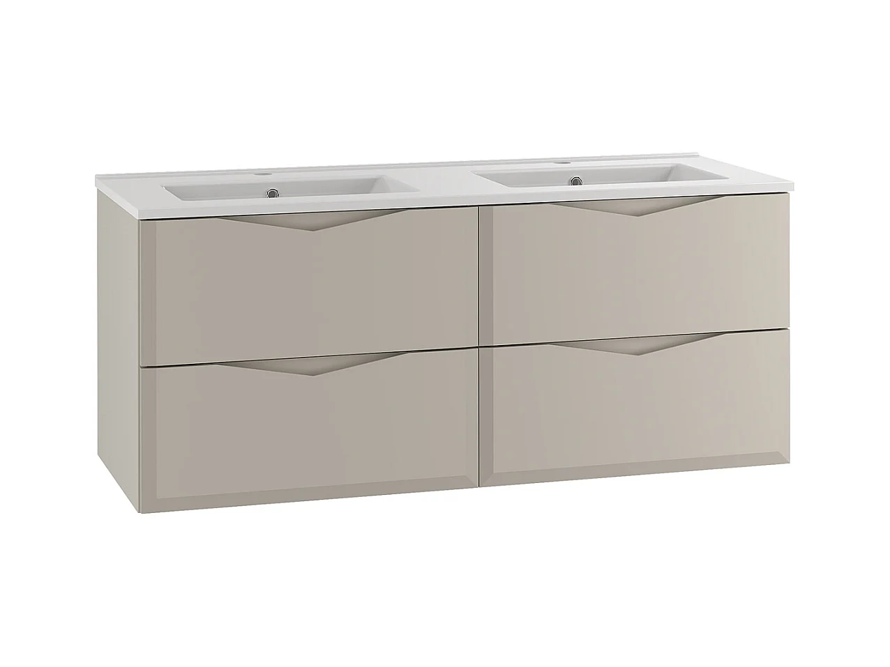 Meuble double vasque encastrée 120cm Ellie Cachemire