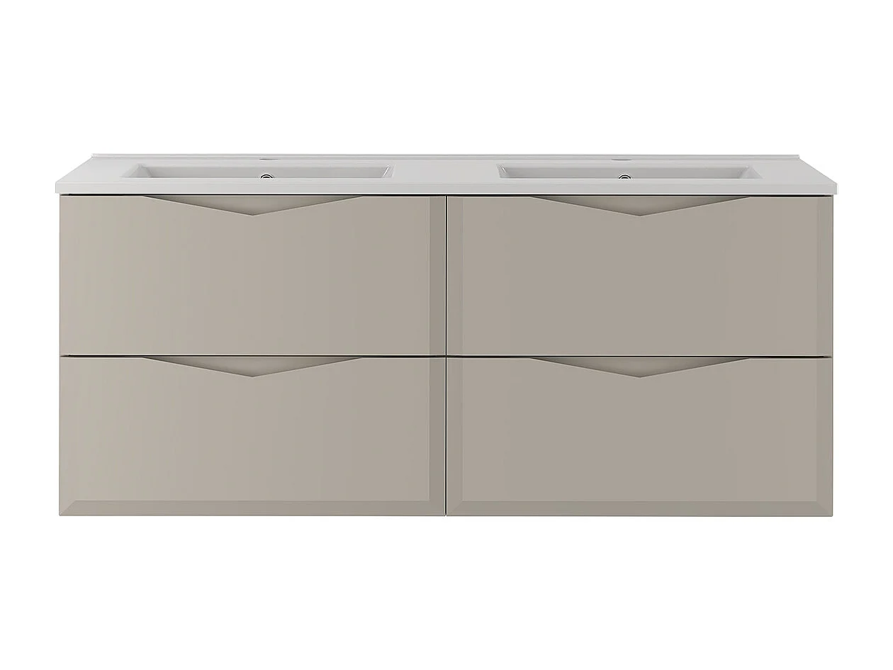 Meuble double vasque encastrée 120cm Ellie Cachemire