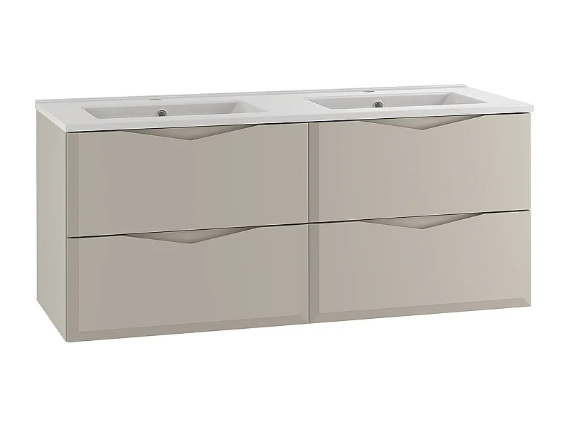 Mobile bagno doppio lavabo Ellie cachemire 120cm