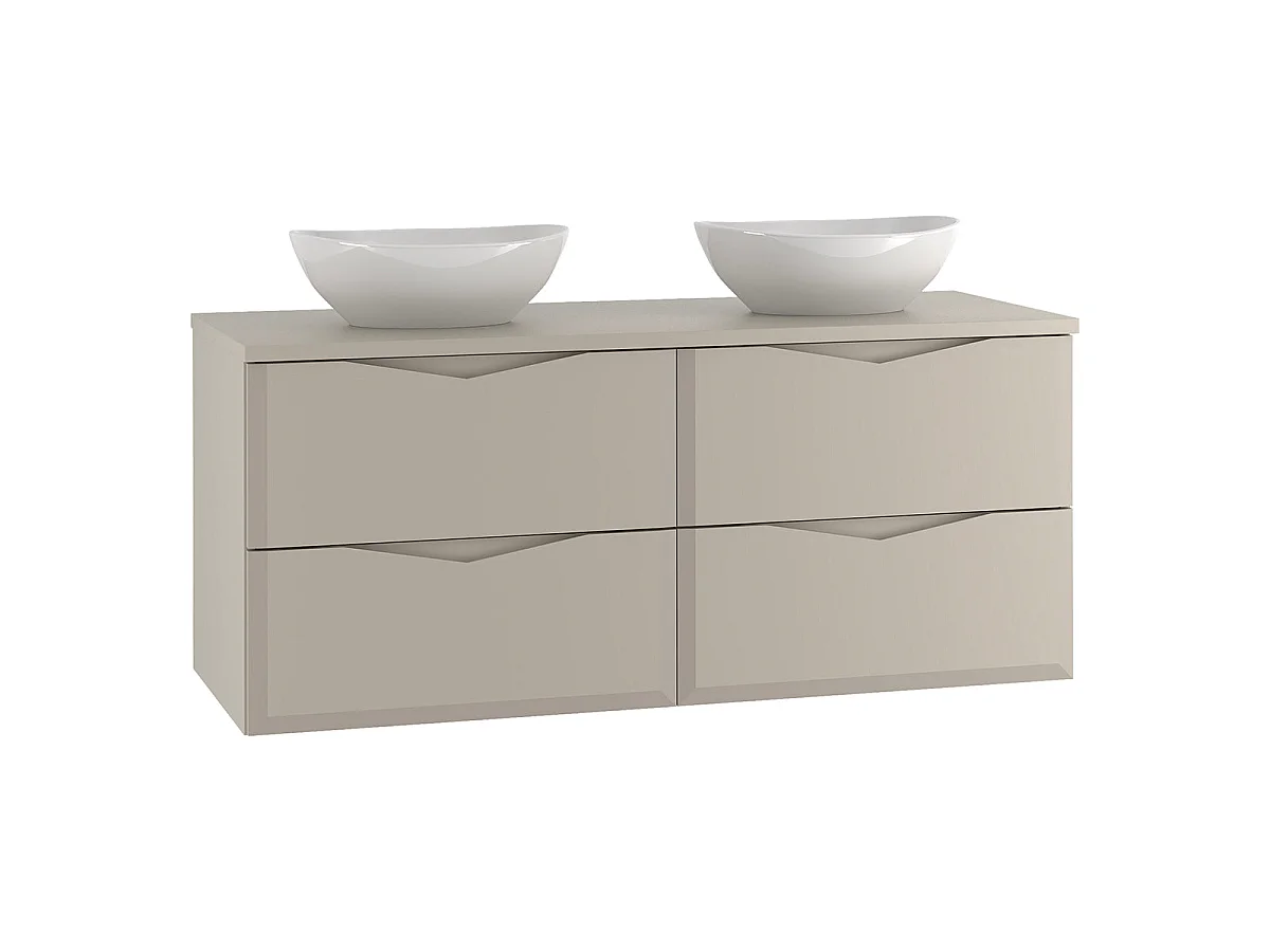 Mobile bagno doppio lavabo Ellie cachemire 120cm