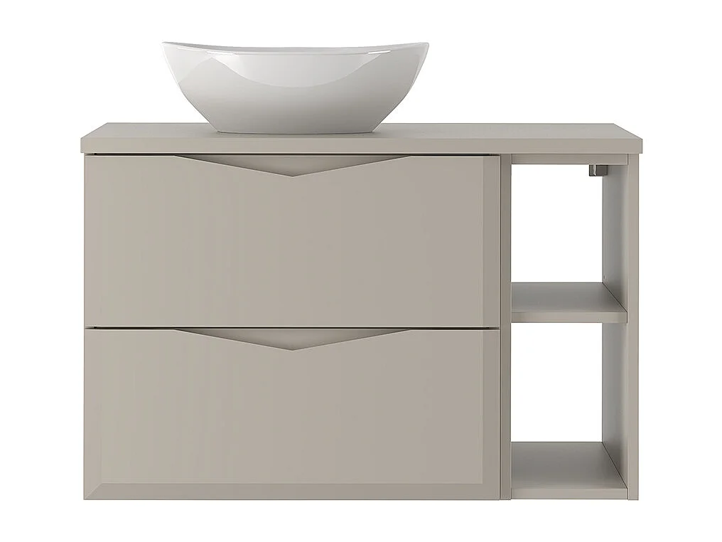 Meuble simple vasque 80cm 2 niches Ellie Cachemire