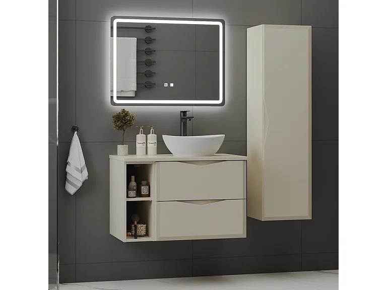 Mobile bagno con lavabo Ellie cachemire 80cm