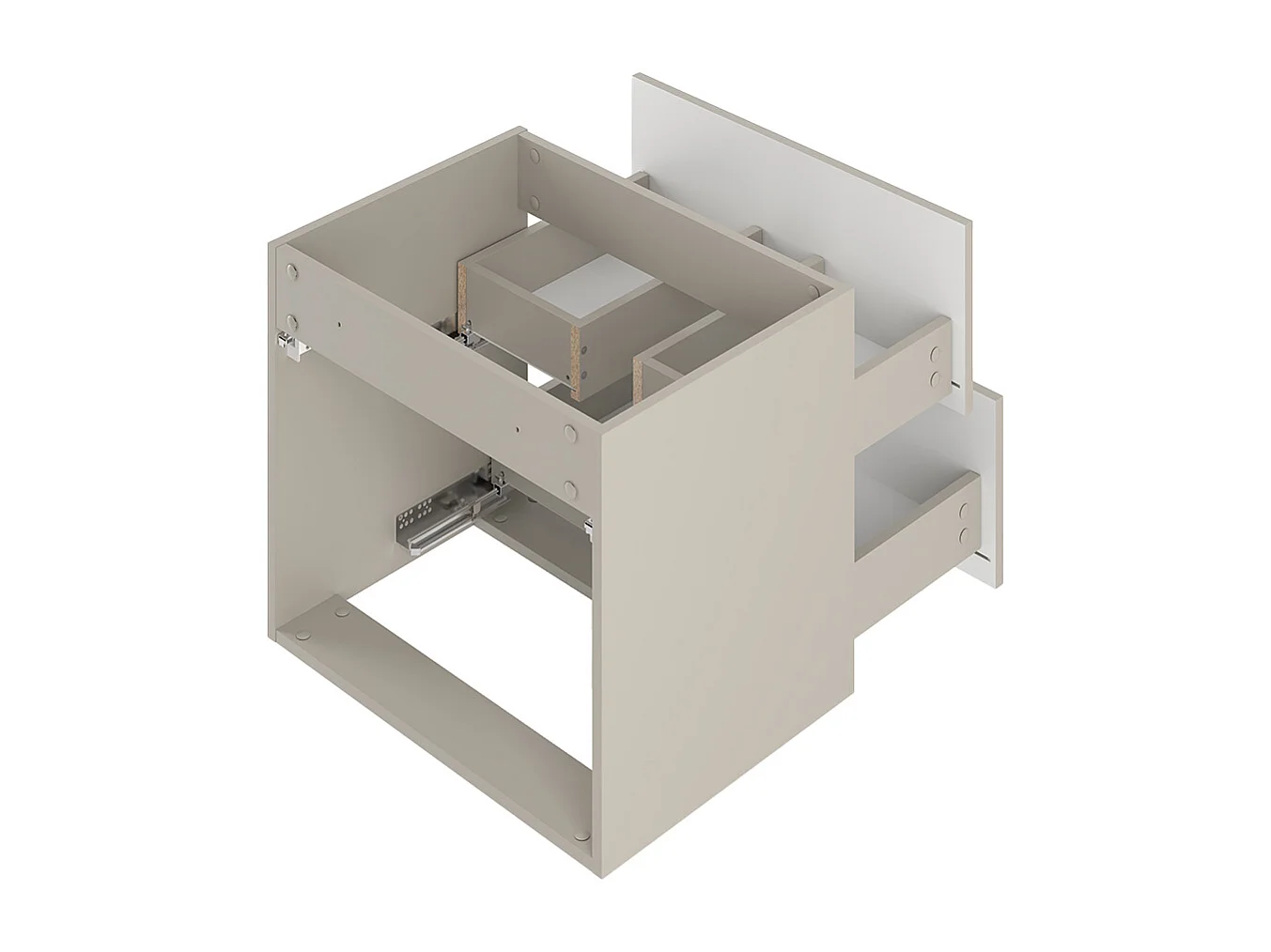 Meuble simple vasque 80cm 2 niches Ellie Cachemire