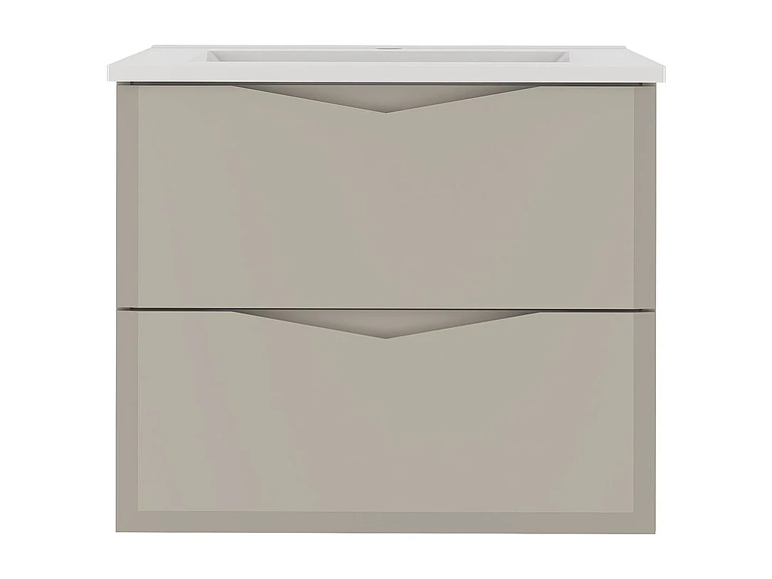 Meuble simple vasque encastrée 60cm Ellie Cachemire