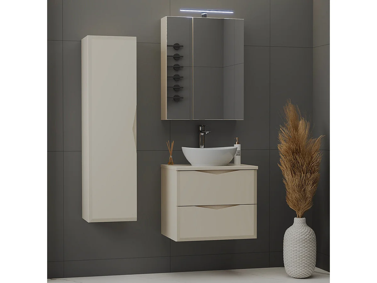 Mobile bagno con lavabo Ellie cachemire 60cm