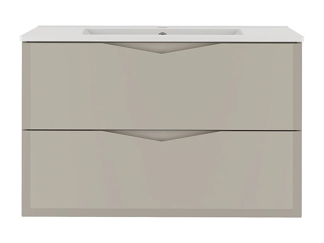 Meuble simple vasque encastrée 80cm Ellie Cachemire