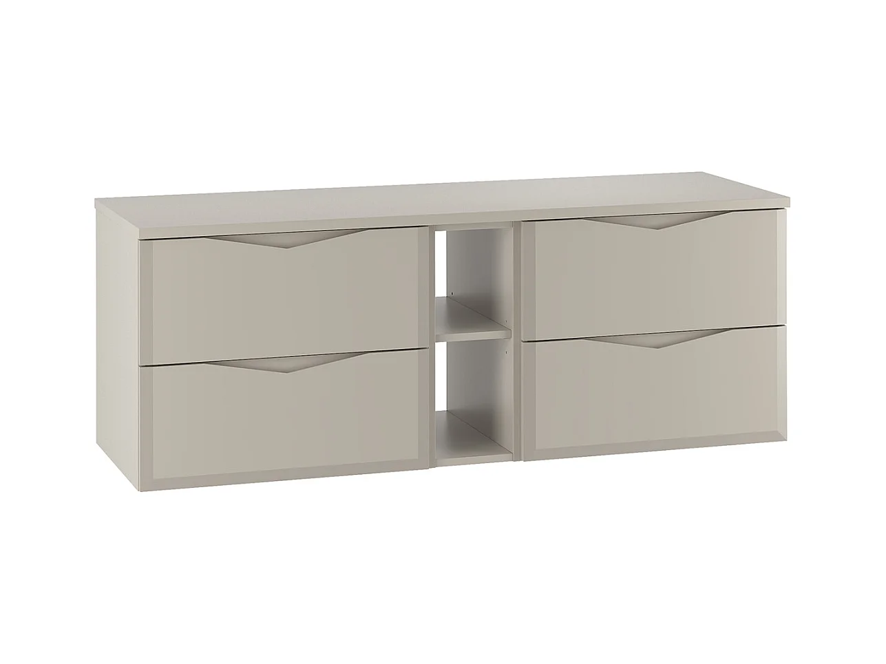 Meuble sous-vasque 140cm 2 niches plan de toilette Ellie Cachemire