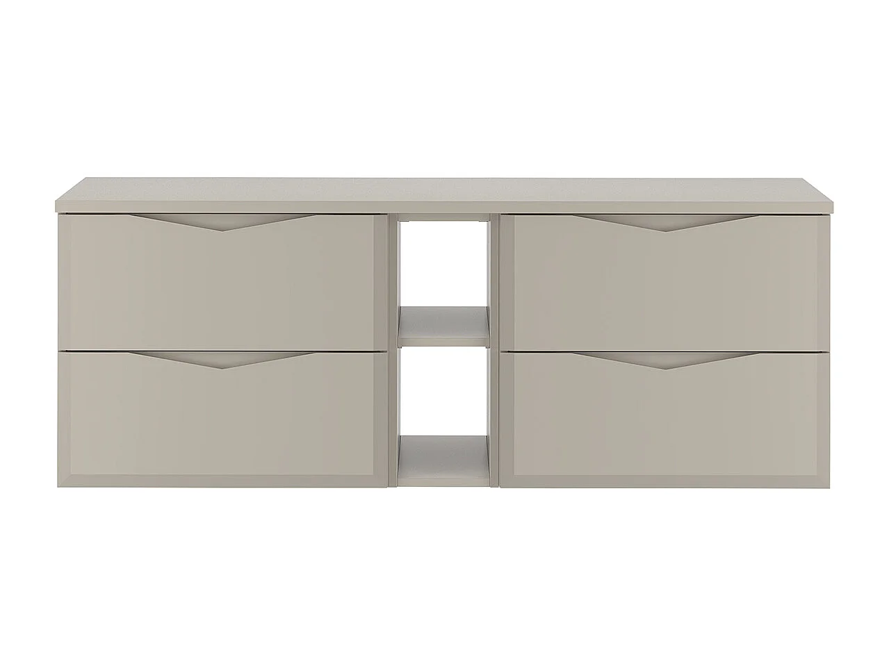 Meuble sous-vasque 140cm 2 niches plan de toilette Ellie Cachemire