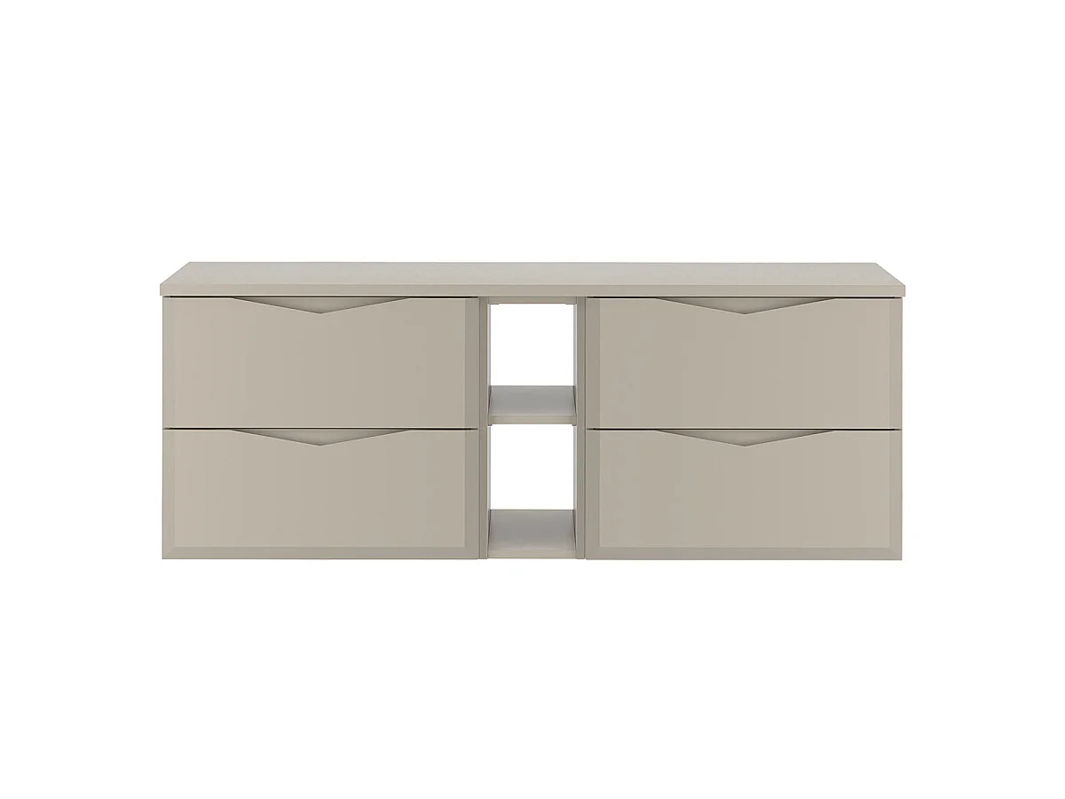Meuble sous-vasque 140cm 2 niches plan de toilette Ellie Cachemire