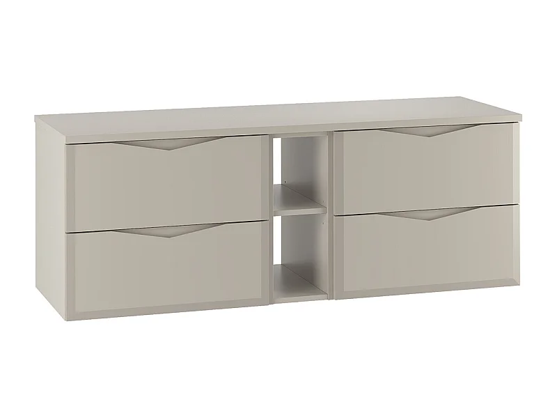 Meuble sous-vasque 140cm 2 niches plan de toilette Ellie Cachemire