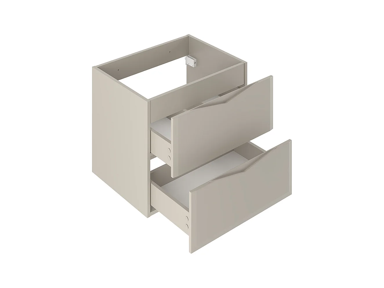 Meuble sous-vasque 80cm 2 niches plan de toilette Ellie Cachemire
