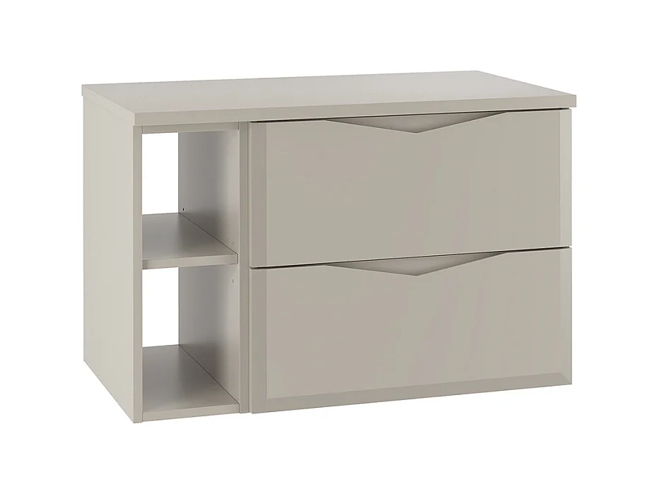 Meuble sous-vasque 80cm 2 niches plan de toilette Ellie Cachemire