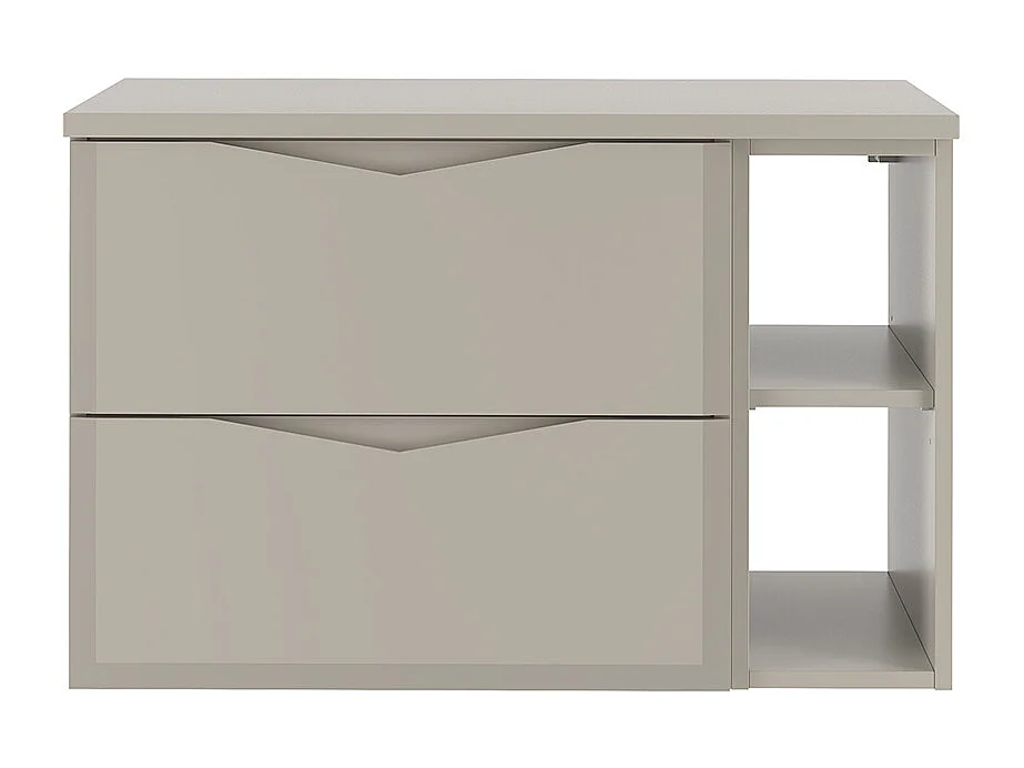 Meuble sous-vasque 80cm 2 niches plan de toilette Ellie Cachemire