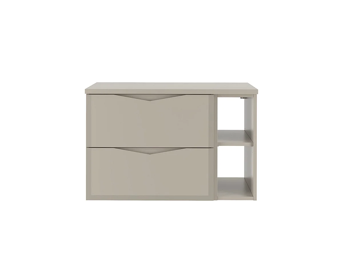 Meuble sous-vasque 80cm 2 niches plan de toilette Ellie Cachemire