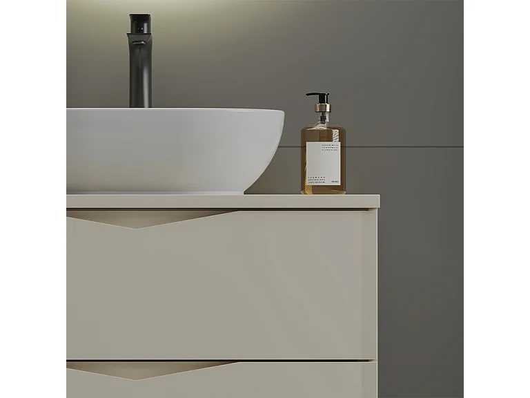 Meuble sous-vasque 80cm plan de toilette Ellie Cachemire