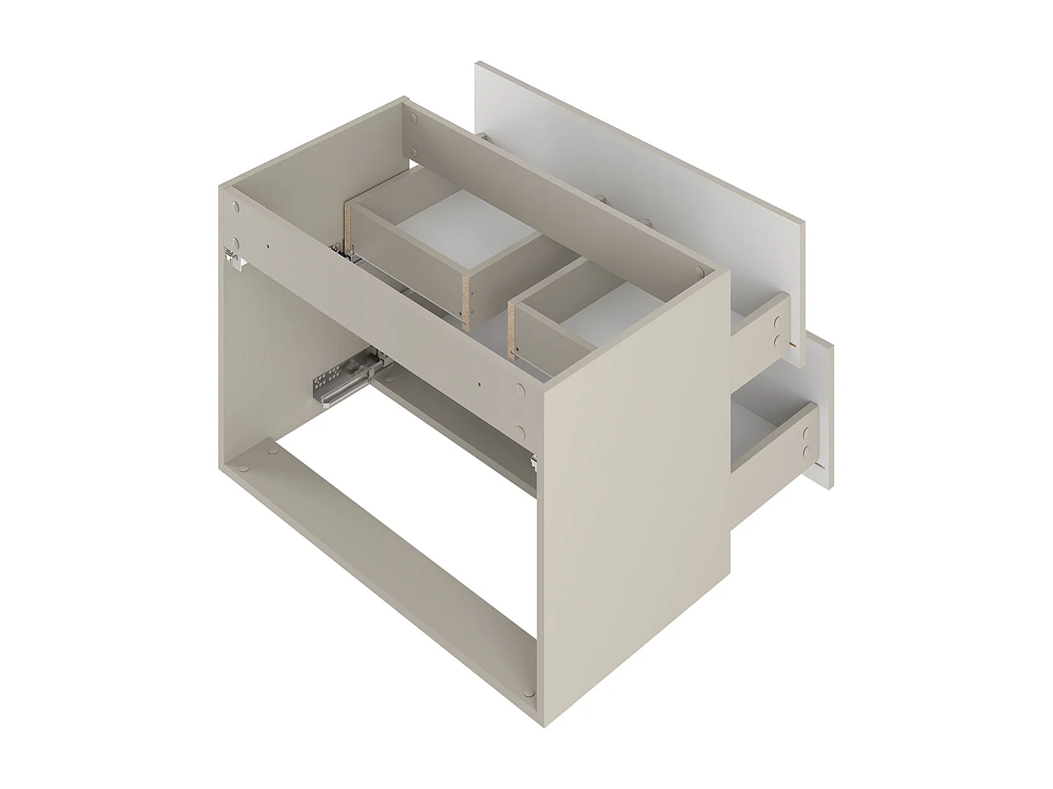 Meuble sous-vasque 80cm plan de toilette Ellie Cachemire