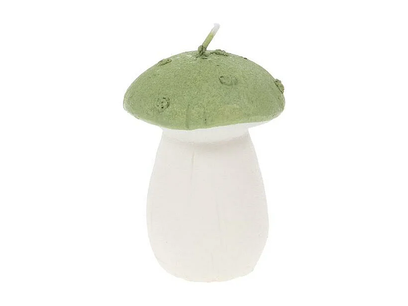 Bougie champignon vert 8,5 cm (lot de 4)