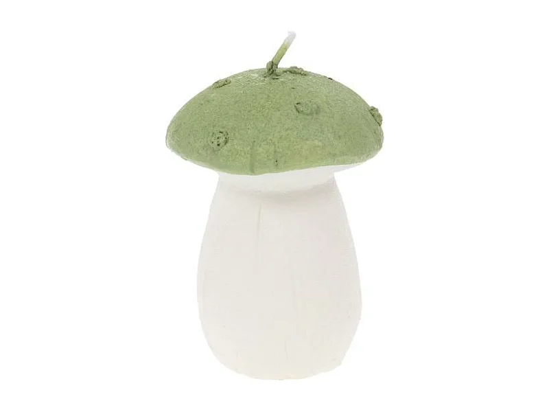 Bougie champignon vert 8,5 cm (lot de 4)