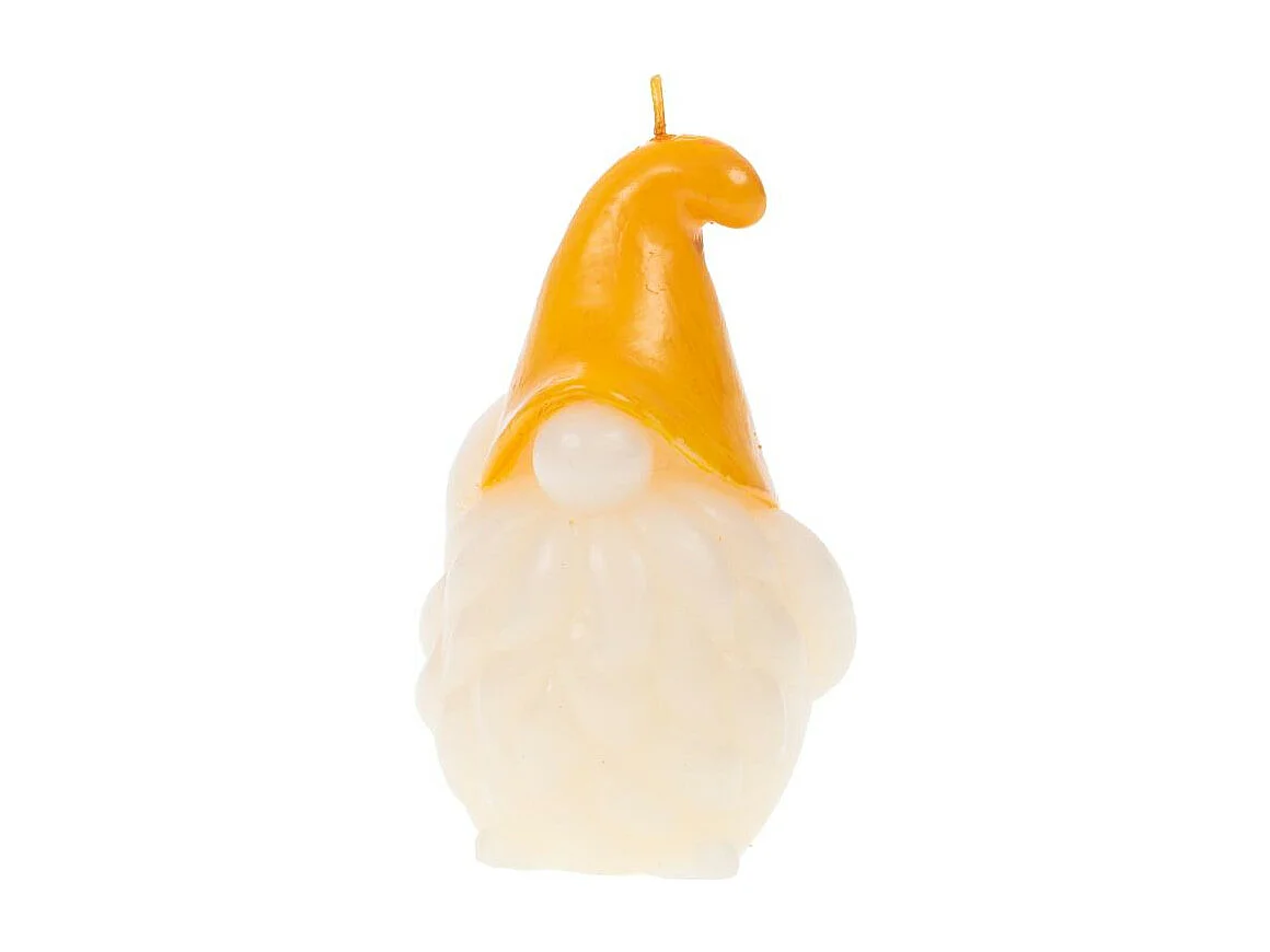 Bougie Gnome Basile jaune (lot de 4)