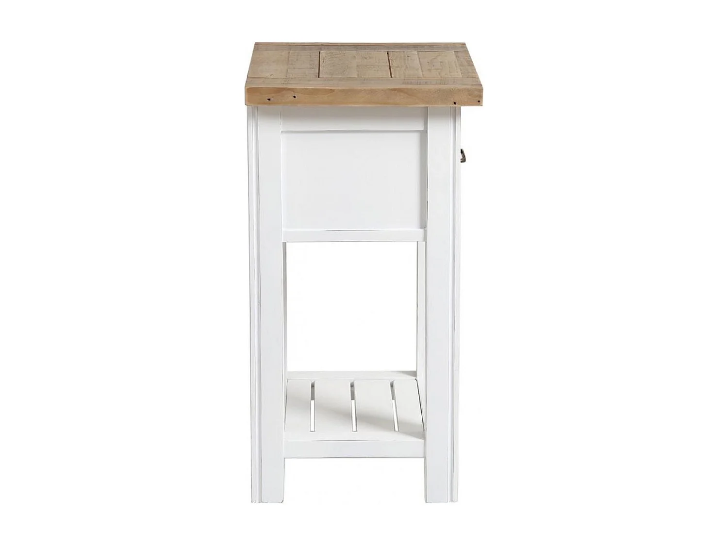 Table de chevet 1 tiroir Bois Blanc - Rivages Interior's