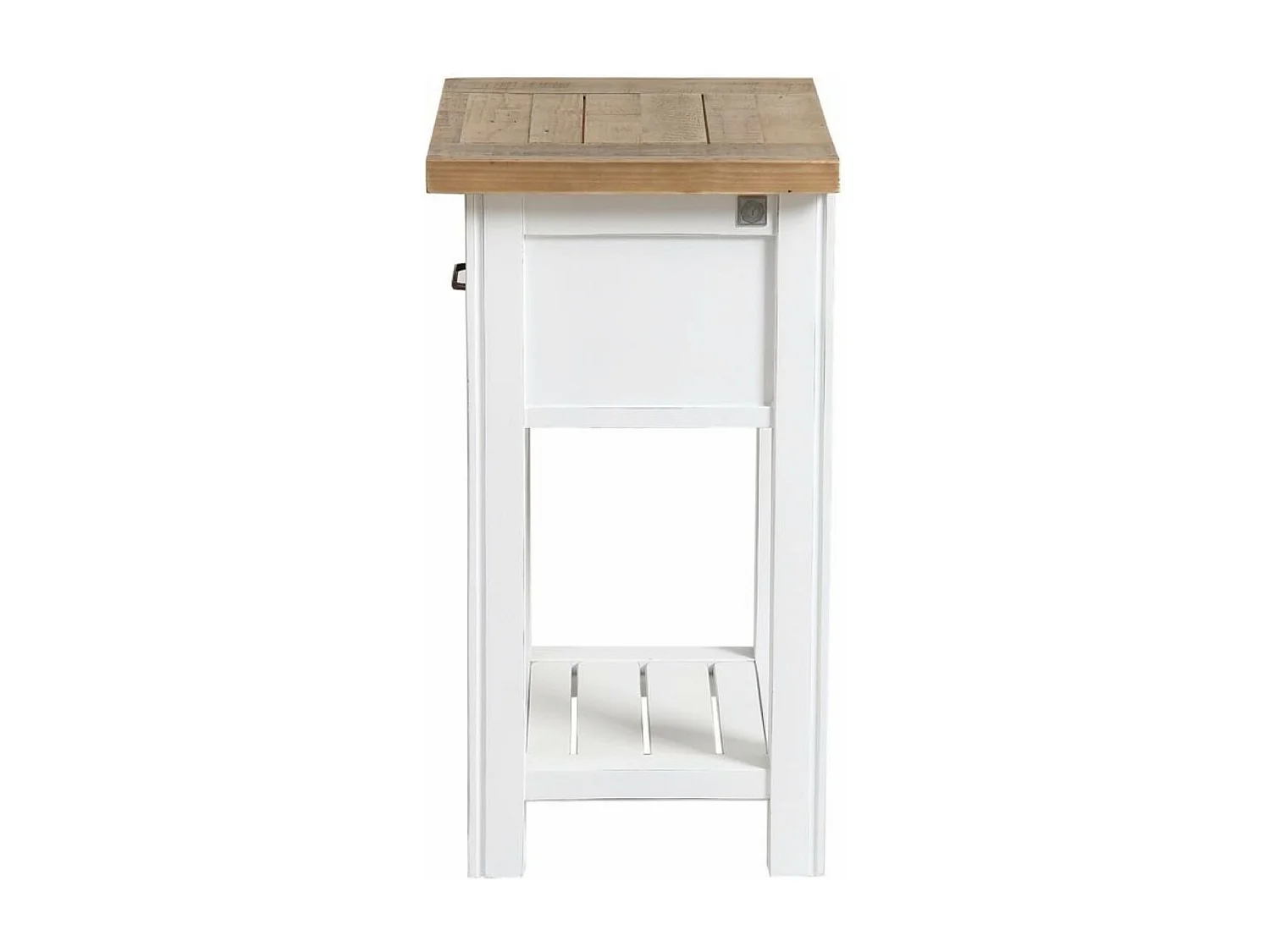 Table de chevet 1 tiroir Bois Blanc - Rivages Interior's