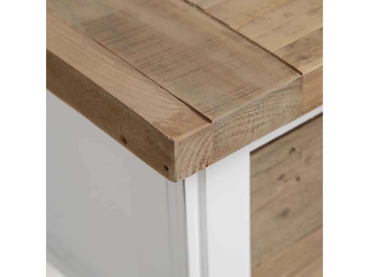 Table de chevet 1 tiroir Bois Blanc - Rivages Interior's