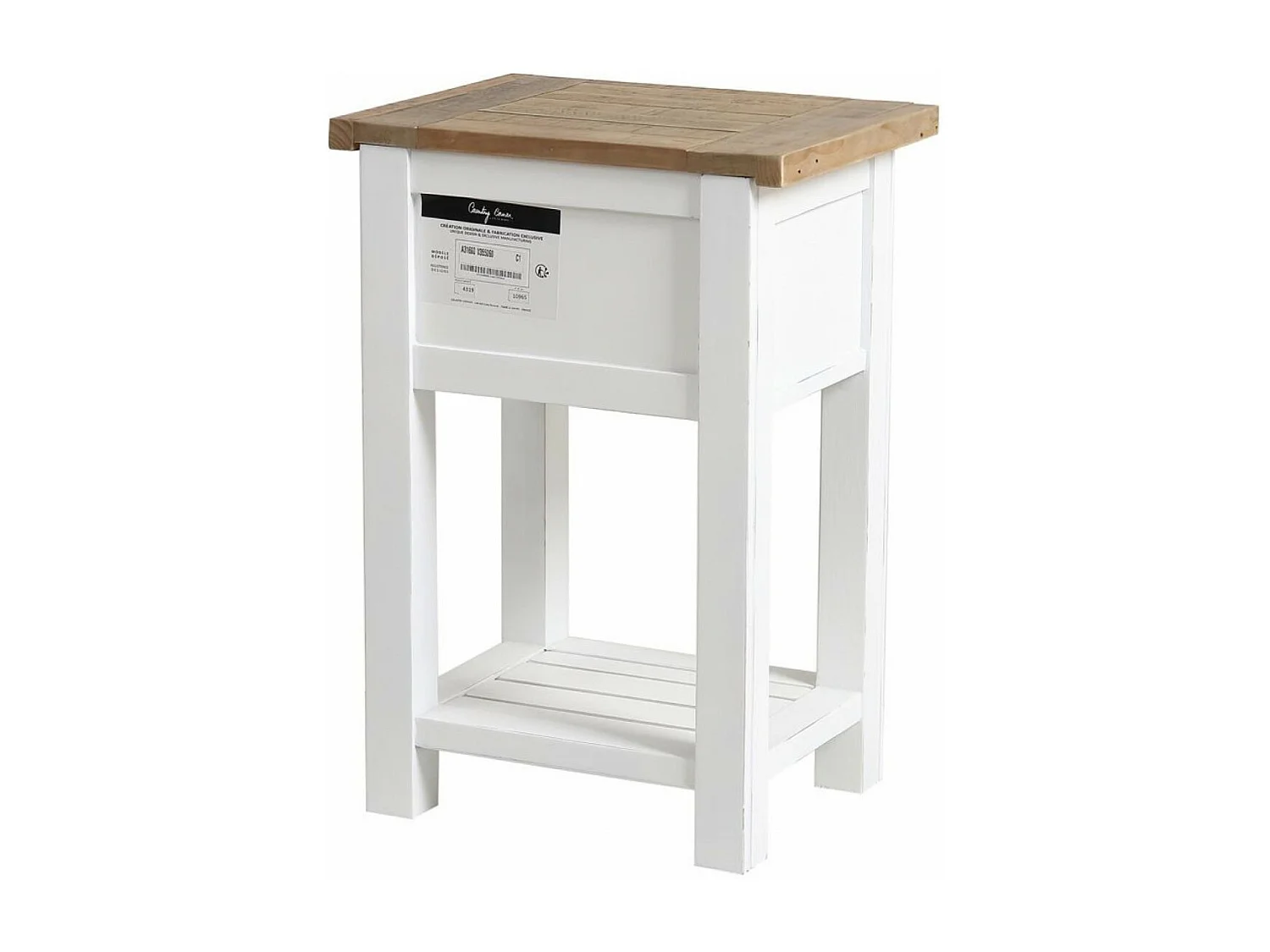 Table de chevet 1 tiroir MDF Blanc - Rivages Interior's