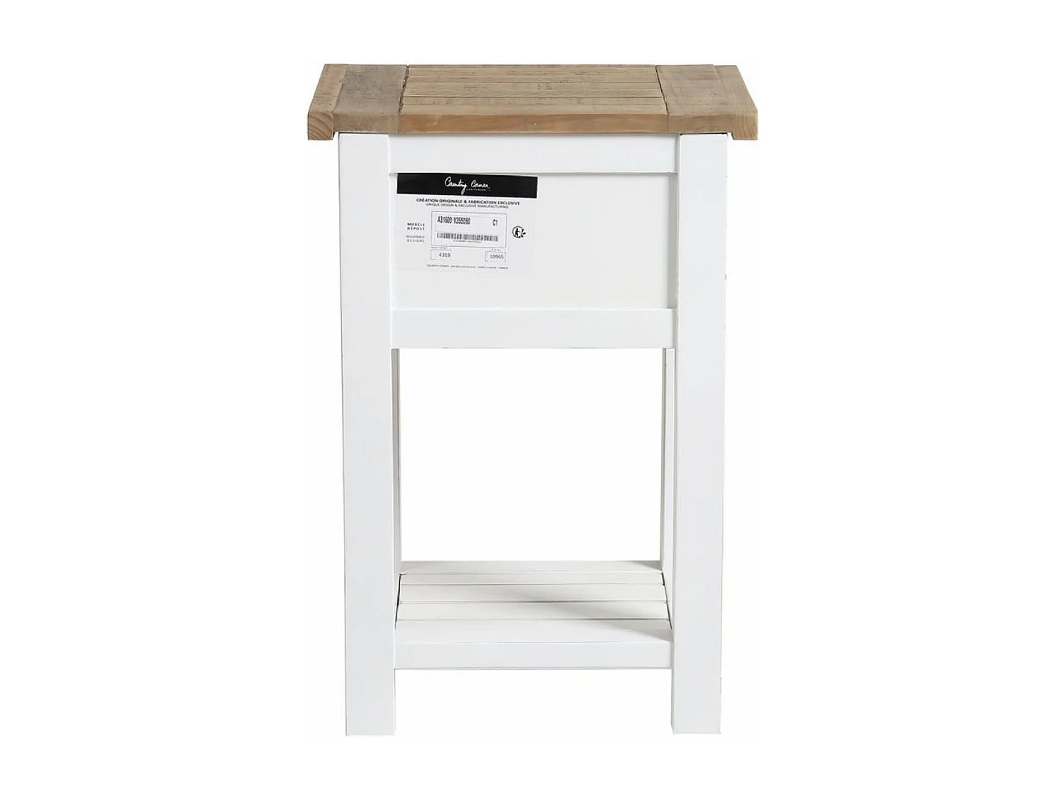 Table de chevet 1 tiroir MDF Blanc - Rivages Interior's