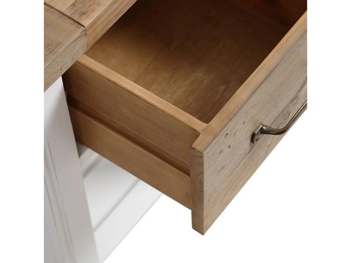 Table de chevet 1 tiroir MDF Blanc - Rivages Interior's