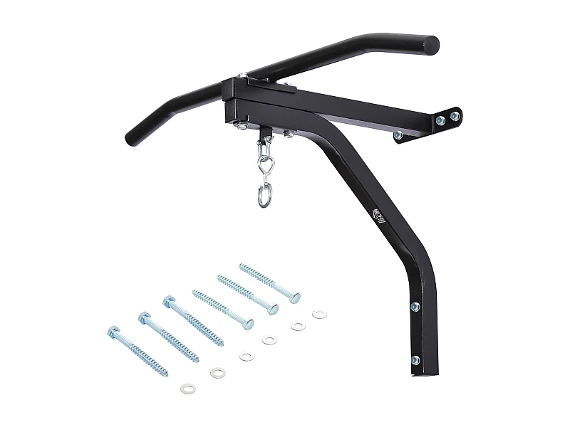 Support sac de boxe fixation sac de frappe barre de traction intégrée charge max. 130 Kg acier noir