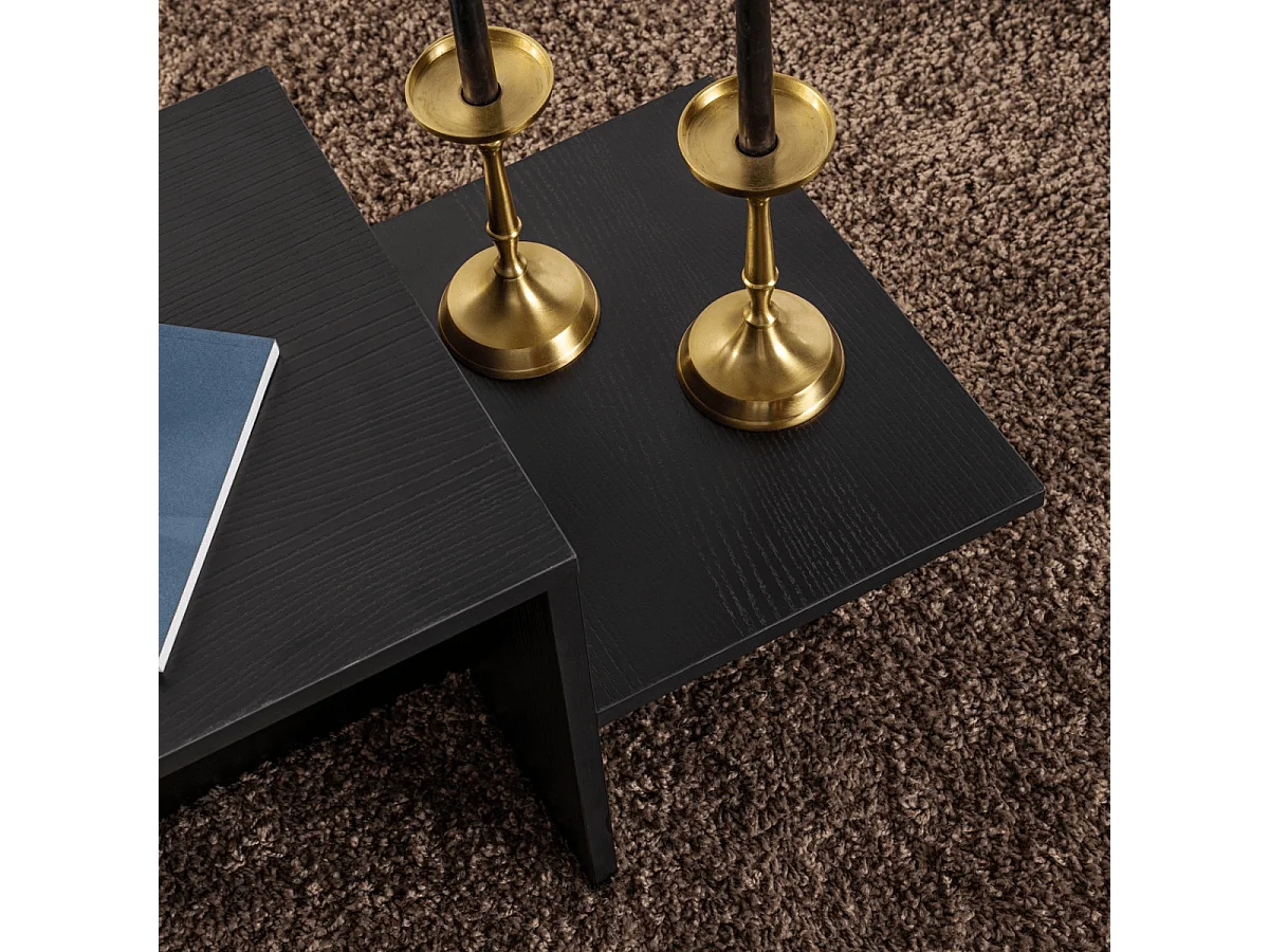 Tavolino da caffè a 2 livelli L80 cm - HARMONY