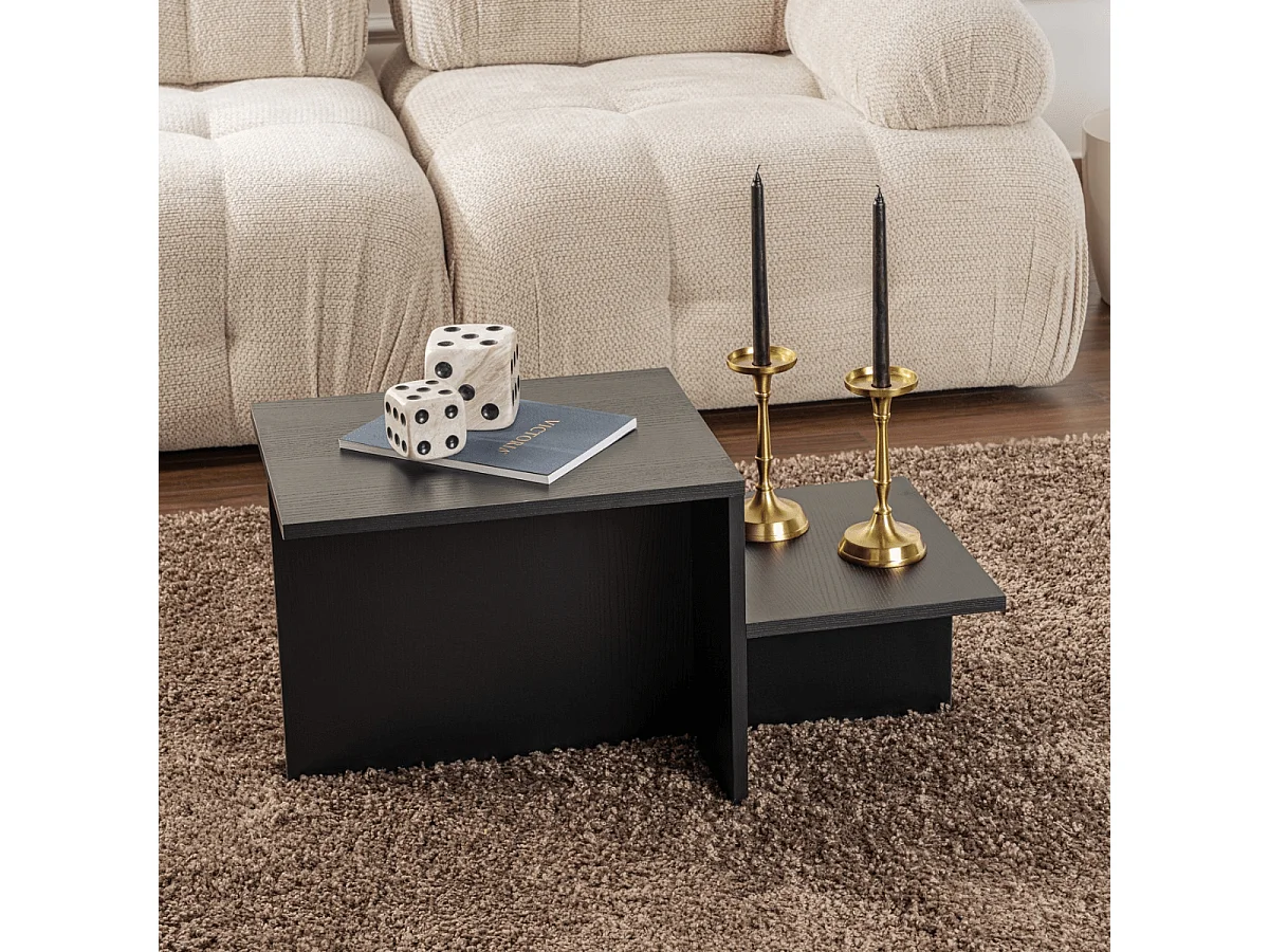 Salontafel 2 niveaus L80 cm - HARMONY
