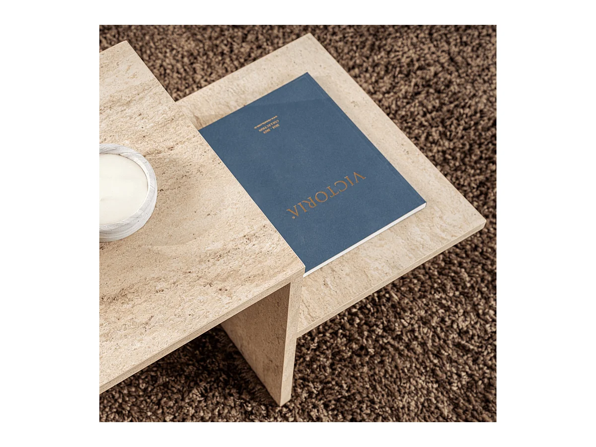 Salontafel 2 niveaus L80 cm - HARMONY