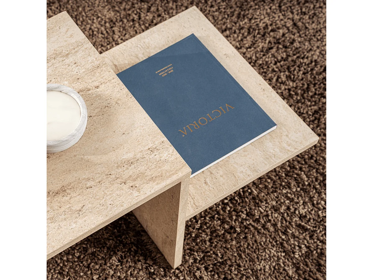 Salontafel 2 niveaus L80 cm - HARMONY