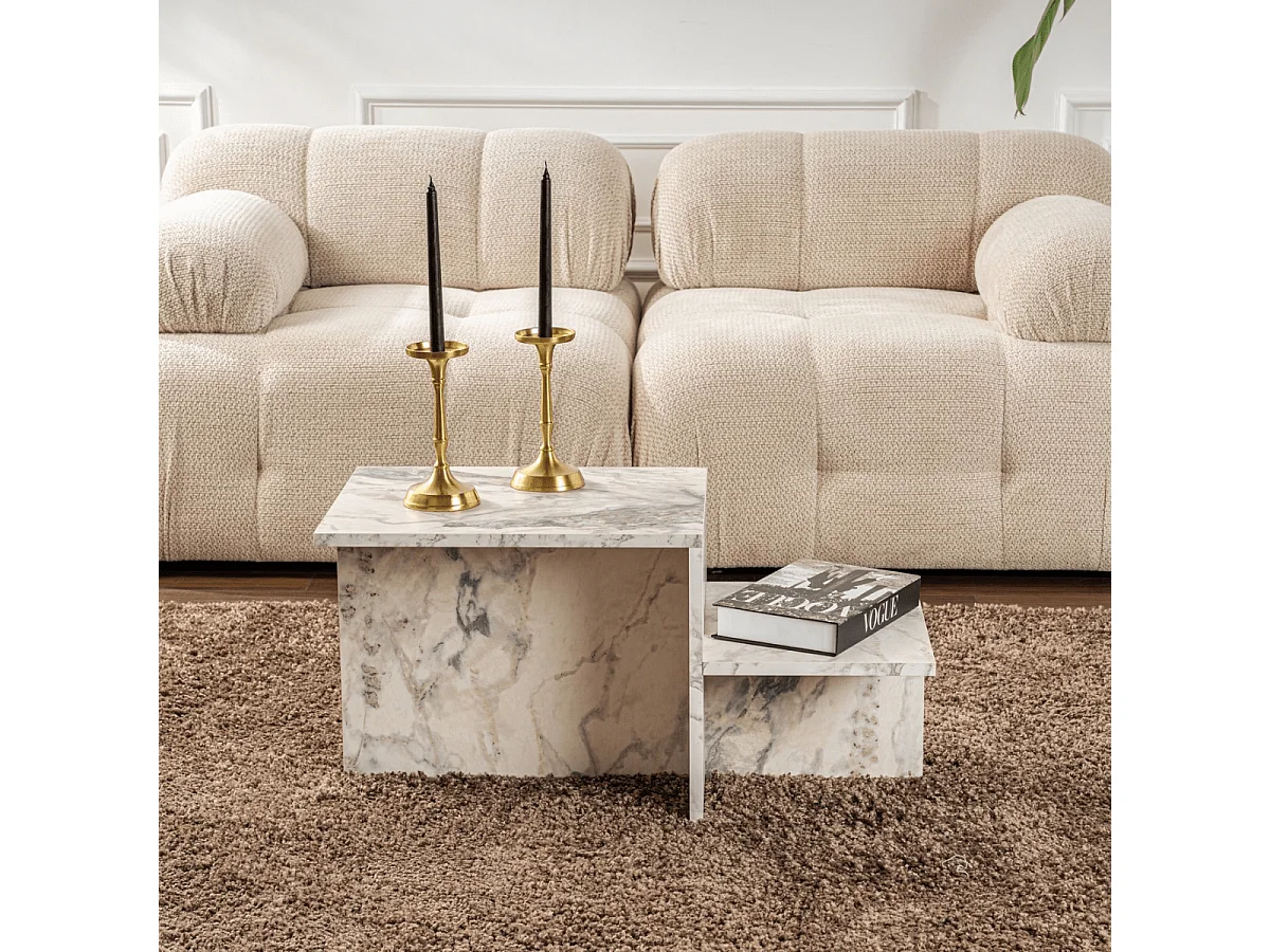 Couchtisch 2 Ebenen L80 cm - HARMONY